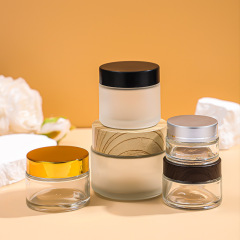 Square cream bottle light-proof glass brown sealed with cover cosmetics sub-bottle eye cream bottle sample empty bottle 20g