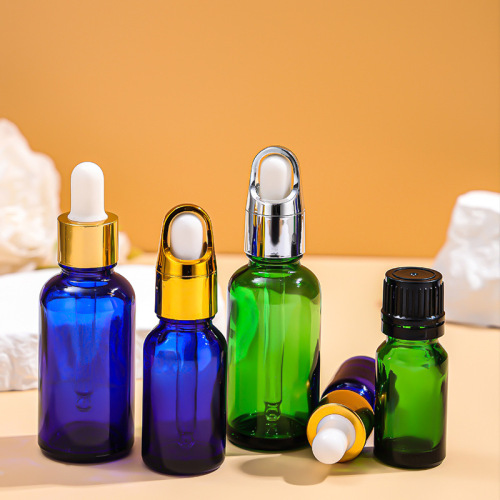 Blue green glass essential oil bottle spray bottle roller ball bottle essence liquid bottle 20ml30ml50ml