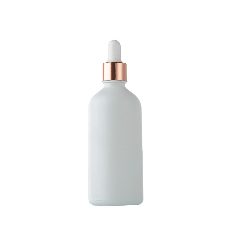 White glass essential oil bottle essence liquid rubber head dropper bottle multi-specification portable cosmetic sample empty bottle wholesale