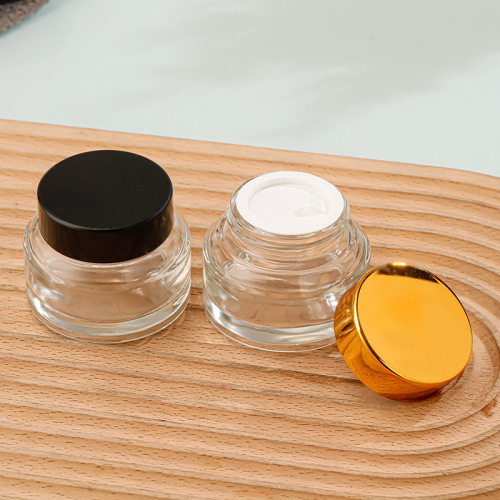 Transparent glass cream bottle cosmetic lotion sub-bottle multi-specification eye cream packaging bottle face cream bottle manufacturer wholesale