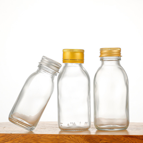 Transparent oral liquid bottle empty bottle glass bottle chemical reagent bottle enzyme bottle medicine bottle sub-bottle with cover