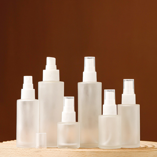 White frosted lotion bottle with lid portable spray bottle travel cosmetics sub-bottle spray bottle empty bottle wholesale