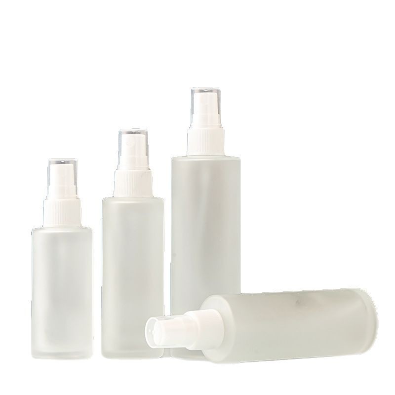 White frosted lotion bottle with lid portable spray bottle travel cosmetics sub-bottle spray bottle empty bottle wholesale