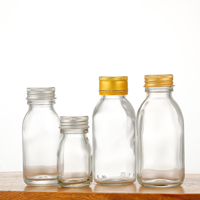 Custom oral liquid bottle transparent glass bottle empty bottle transparent oral liquid bottle 30ml60ml90ml transparent glass bottle