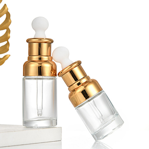 Shoulder essential oil bottle high-grade glass rubber head dropper bottle cosmetic bottle essence liquid sub-packaging sample bottle small medicine bottle