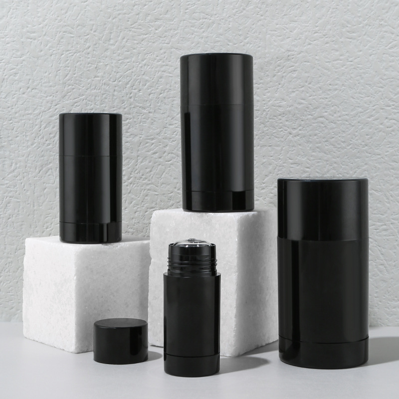 Supply round black long tube fragrance antiperspirant cream empty tube highlight concealer contour blush stick cosmetic packaging material