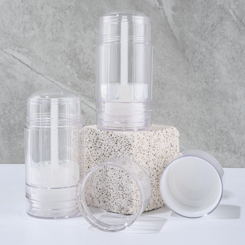 Transparent solid perfume stick tube antiperspirant perfume portable convenient body perfume 75g blush stick cosmetic packaging material