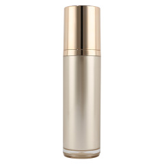 Acrylic cosmetic set bottle gold straight round bottle lotion cream vacuum packaging bottle packaging material small batch