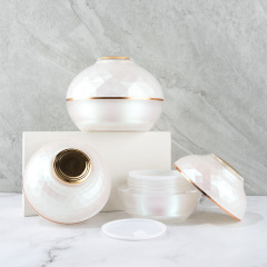 Acrylic skin care bottle set lotion essence cream sub-bottle packaging material high-end pearlescent empty bottle