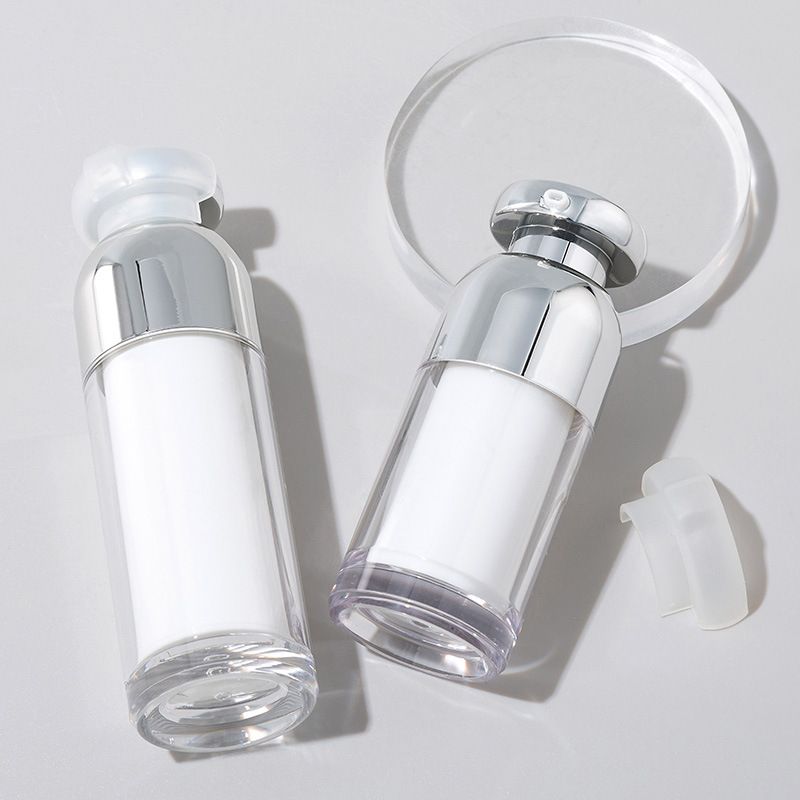 Acrylic lotion cream set bottle advanced simple packaging empty bottle convenient vacuum bottle packaging material