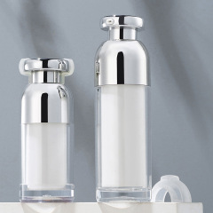 Acrylic lotion cream set bottle advanced simple packaging empty bottle convenient vacuum bottle packaging material