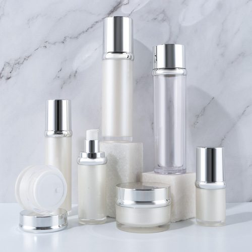 Acrylic cosmetic lotion bottle set skin care bottle plastic sub-bottle vacuum cream bottle packaging material wholesale