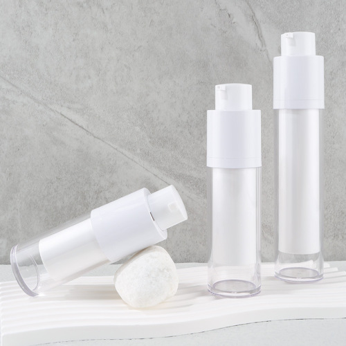 Acrylic rotating bottle portable spray lotion vacuum packaging bottle small batch packaging material cosmetic bottle set