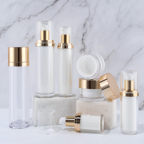 Acrylic cosmetics packaging set packaging materials wholesale vacuum press lotion cream packaging empty bottle