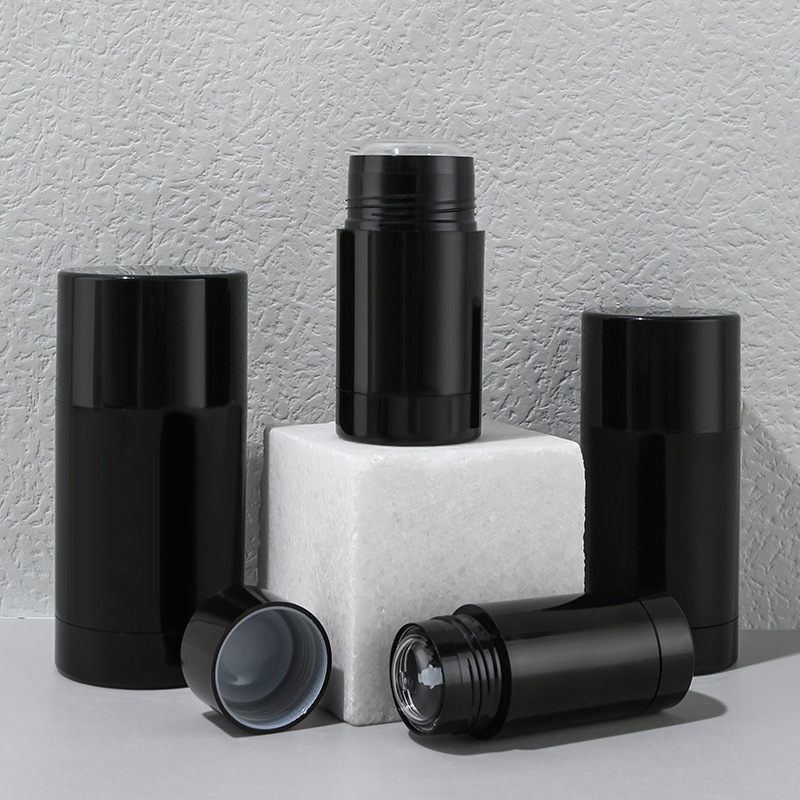 Supply round black long tube fragrance antiperspirant cream empty tube highlight concealer contour blush stick cosmetic packaging material