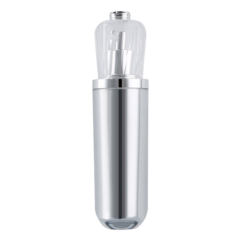 High-end crown bottle acrylic silver double-layer skin care product packaging bottle set water lotion cream vacuum packaging material wholesale