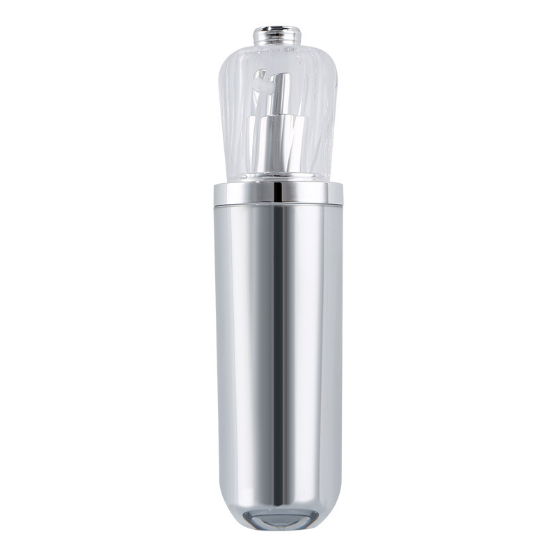 High-end crown bottle acrylic silver double-layer skin care product packaging bottle set water lotion cream vacuum packaging material wholesale