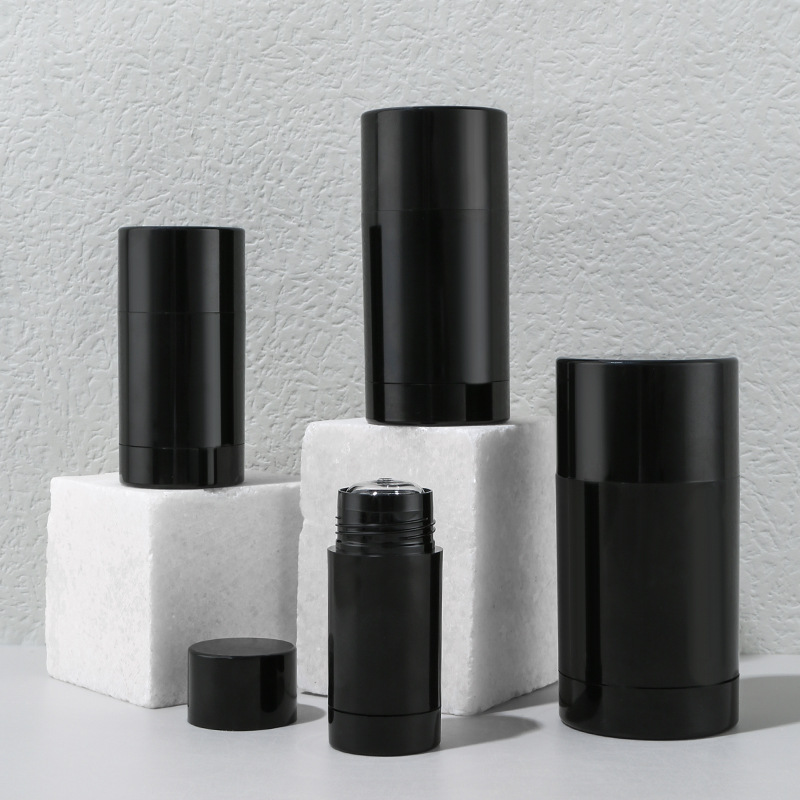 Supply round black long tube fragrance antiperspirant cream empty tube highlight concealer contour blush stick cosmetic packaging material