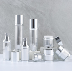Silver customized skin care product set series bottle lotion essence acrylic bottle 50g cream face cream bottle