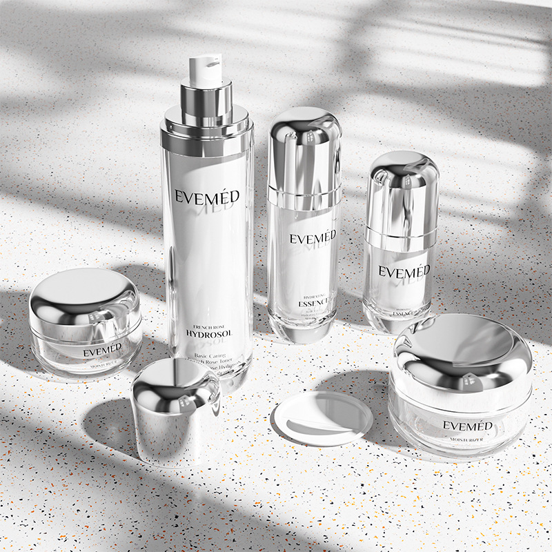 Plastic lotion bottle cosmetic set packaging bottle skin care products high value bottle packaging material