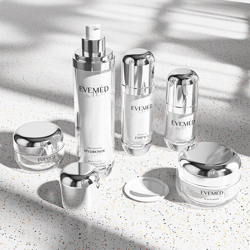 Plastic lotion bottle cosmetic set packaging bottle skin care products high value bottle packaging material