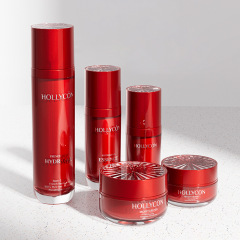 Red cosmetic bottle set squeeze lotion bottle spray empty bottle high-grade cream bottle packaging material wholesale