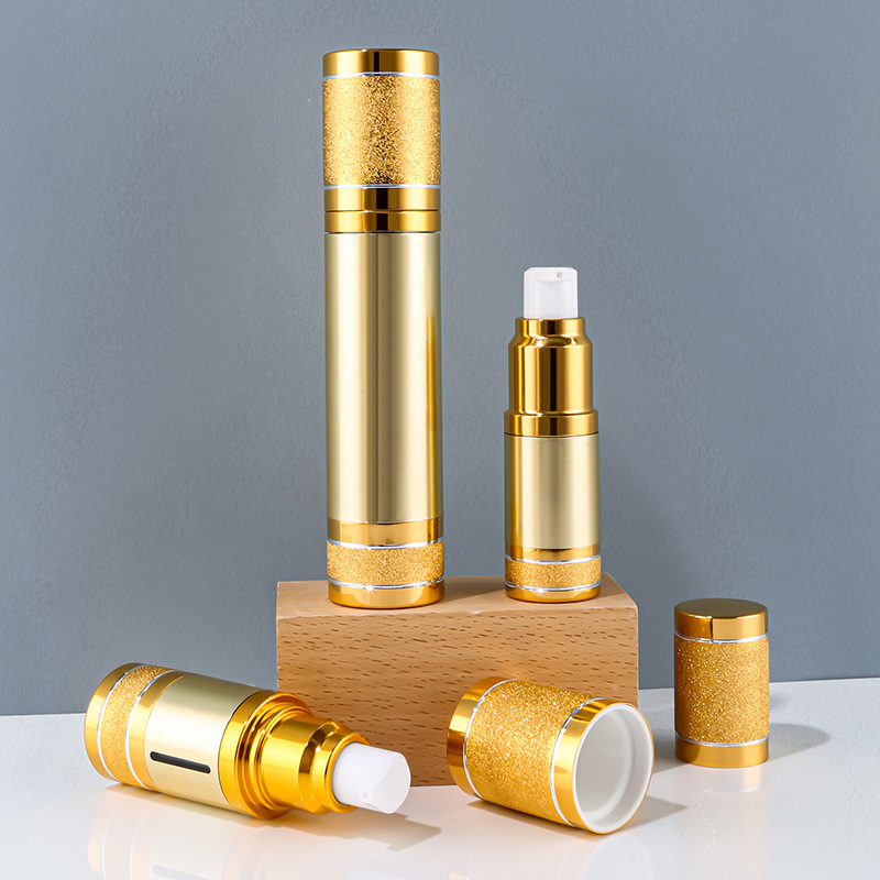 Gold vacuum lotion bottle lotion convenient packaging set 10g15g20g packaging material batch