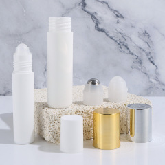 10ml white pp plastic roller ball bottle steel ball eye essential oil empty bottle cosmetics bottle
