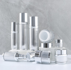 Silver customized skin care product set series bottle lotion essence acrylic bottle 50g cream face cream bottle