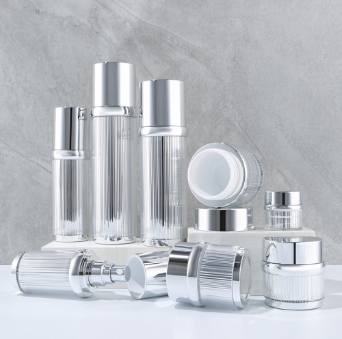 Silver customized skin care product set series bottle lotion essence acrylic bottle 50g cream face cream bottle