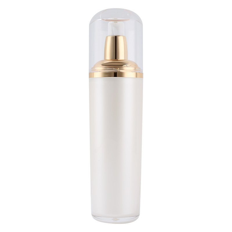 Acrylic pearlescent cosmetics bottle lotion cream vacuum bottle high-end press large white bottle set