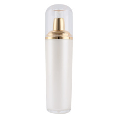 Acrylic pearlescent cosmetics bottle lotion cream vacuum bottle high-end press large white bottle set