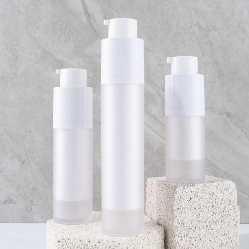 Acrylic rotating frosted bottle cosmetic vacuum packaging bottle set small batch packaging material press convenient bottle