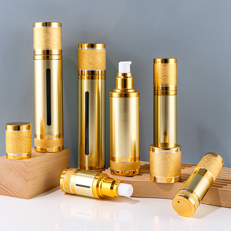 Gold vacuum lotion bottle lotion convenient packaging set 10g15g20g packaging material batch