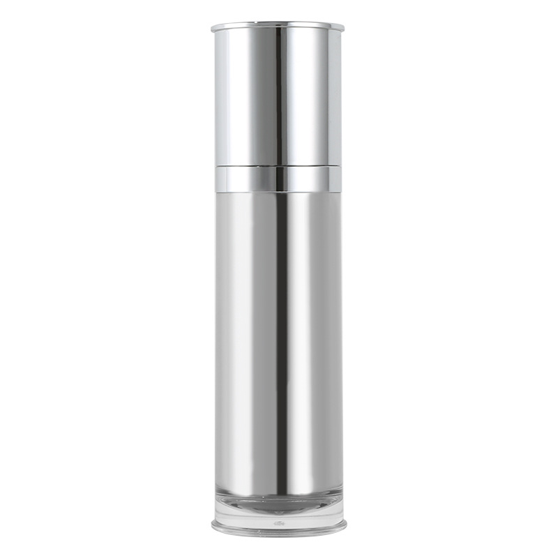Acrylic lotion bottle set plastic silver reverse edge bottle cosmetic portable bottle packaging material skin care product sub-bottle