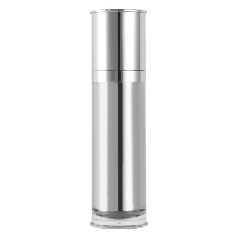 Acrylic lotion bottle set plastic silver reverse edge bottle cosmetic portable bottle packaging material skin care product sub-bottle