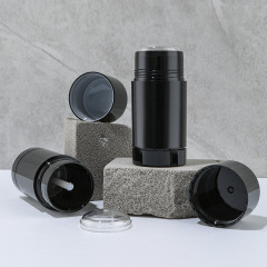 AS single double layer cover straight round body fragrance stick black rotating lipstick blush antiperspirant 50g cream tube cosmetic packaging material