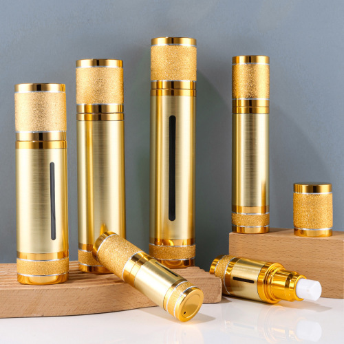 Gold vacuum lotion bottle lotion convenient packaging set 10g15g20g packaging material batch