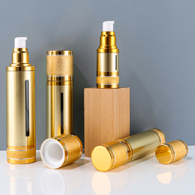 Gold vacuum lotion bottle lotion convenient packaging set 10g15g20g packaging material batch