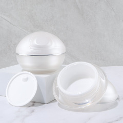 Acrylic pearlescent cosmetics bottle lotion cream vacuum bottle high-end press large white bottle set