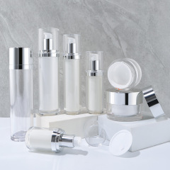 Acrylic cosmetics packaging bottle set packaging material small batch wholesale vacuum press lotion cream bottle packaging