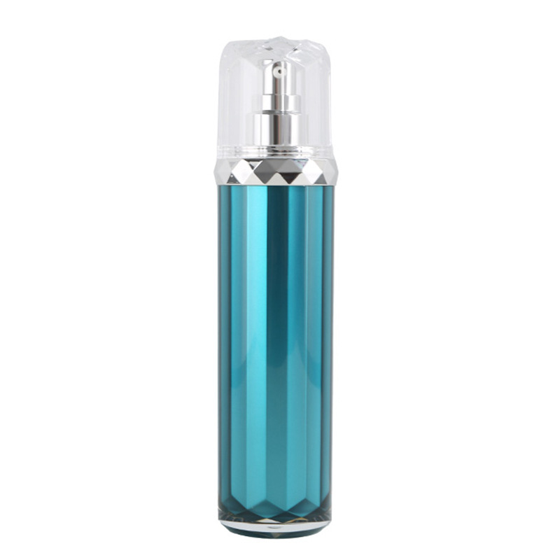 High-end lotus 100-corner bottle acrylic plastic cream lotion vacuum packaging bottle cosmetic packaging set