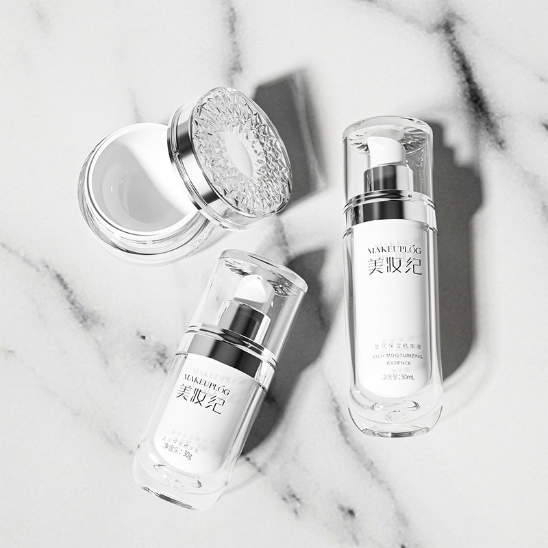 Acrylic cosmetic set bottle high-grade lotion cream bottle squeeze packing empty bottle packaging material