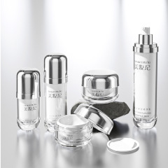 Plastic lotion bottle cosmetic set packaging bottle skin care products high value bottle packaging material