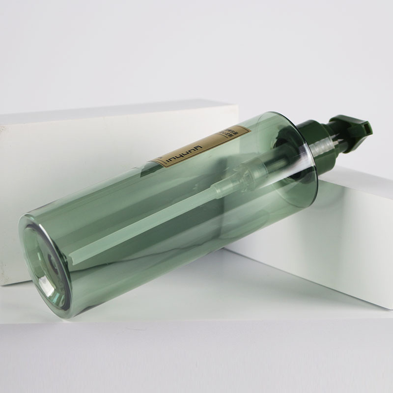 250ml flat shoulder cylindrical shampoo bottle 350ml shower gel bottle PET lotion bottle packaging material