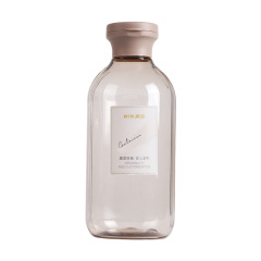 300-500ml side vertical stripes PET plastic bottle shampoo shower gel bottle fragrance beads bottle