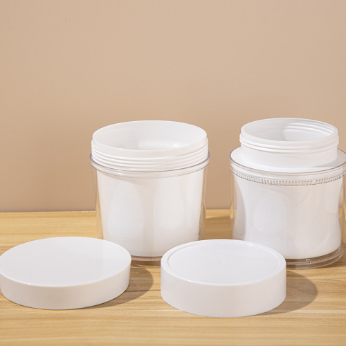 PE hair mask wide mouth bottle 460ml facial mask cream bottle scrub mud mask jar cosmetic packaging material