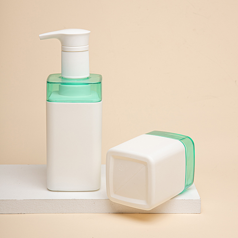 PE contrast color body lotion care packaging material 300ml lotion bottle 500ml shampoo bottle 800ml shower gel bottle