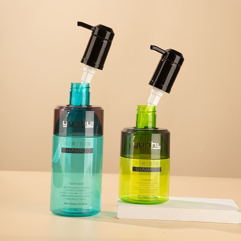 PET plastic bottle cover contrast color washing bottle 318/518/750ml shampoo shower gel bottle