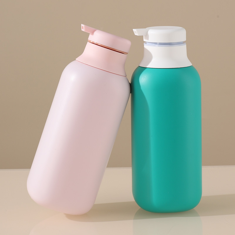 300ml round shoulder cylindrical washing bottle PE maternal and child daily chemical products packaging material shampoo bottle lotion square bottle